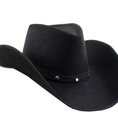 Cowboy hattu musta
